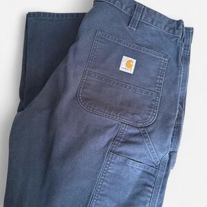 Carhartt Rugged Flex Relaxed Fit Duck Utility Work Pants in Navy Size 36x30
